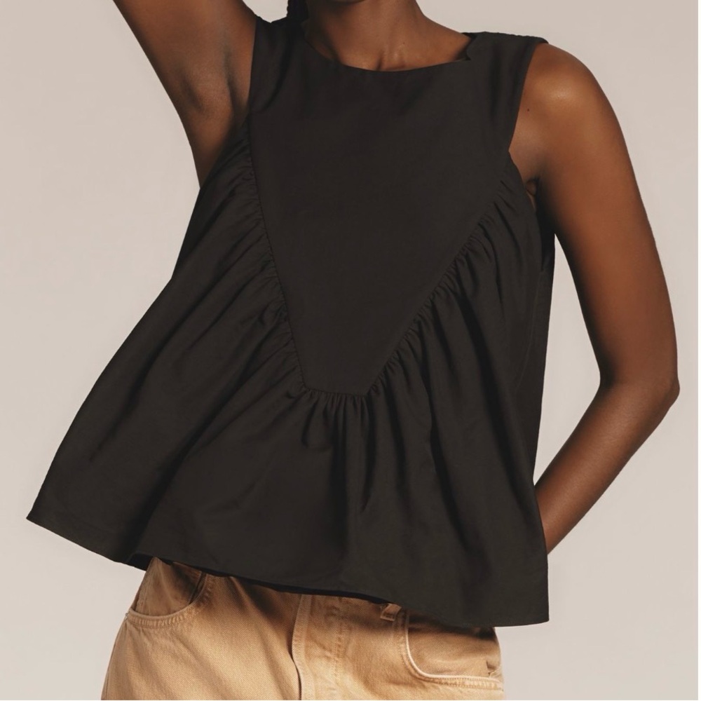 Mare Mare Shirred Swing Tank black size XL NWT
